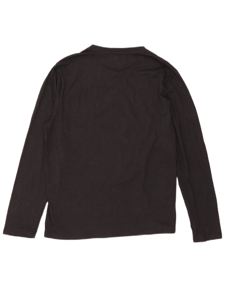 Top grafic pentru bărbați Chaps cu mânecă lungă XL, bumbac negru