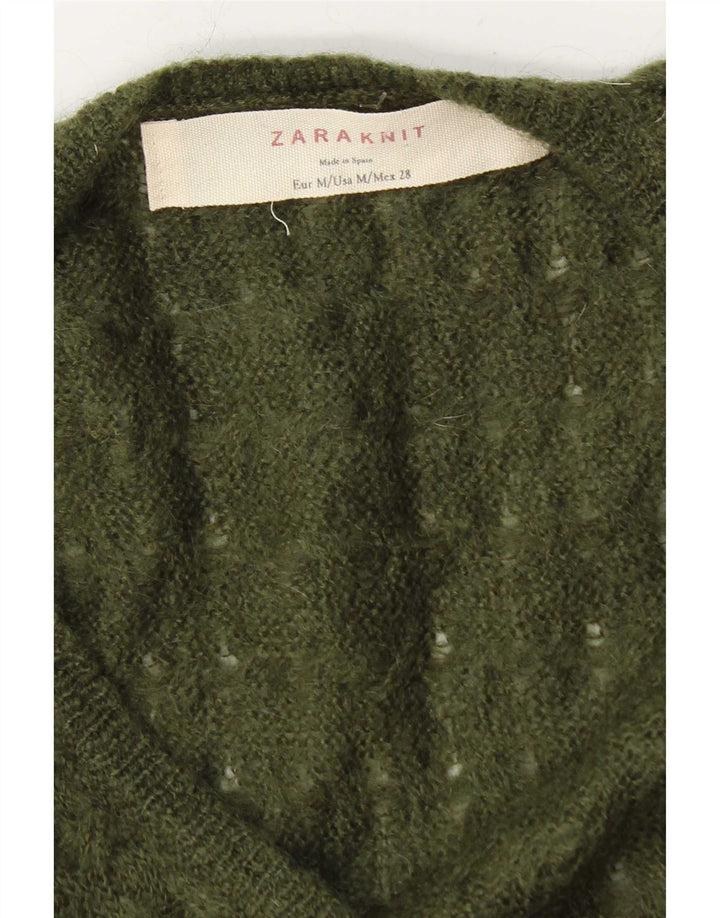 Pulover cardigan supradimensionat pentru femei Zara UK 14 verde mediu