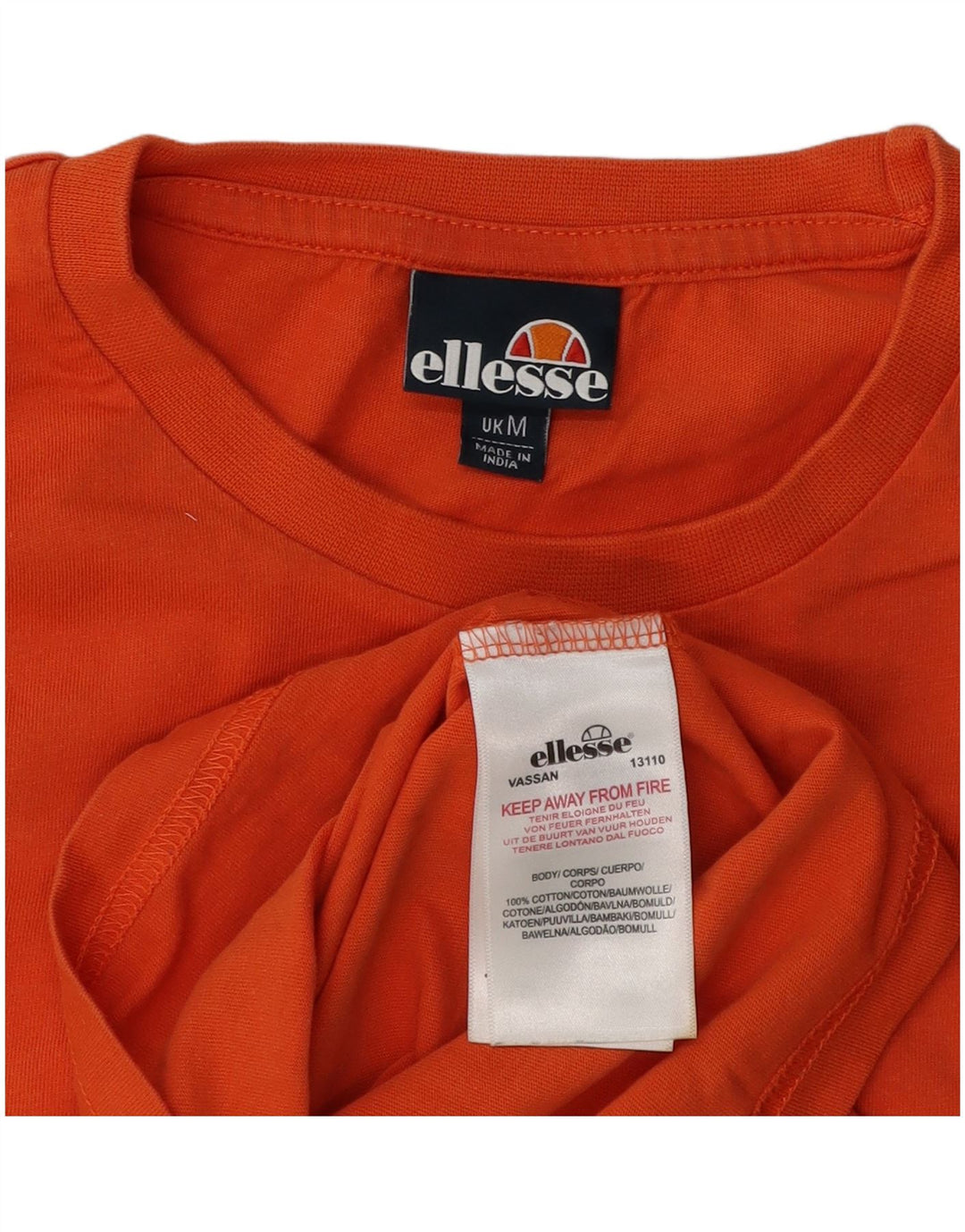 Tricou cu grafic pentru bărbați Ellesse Top, portocaliu mediu, bumbac color bloc