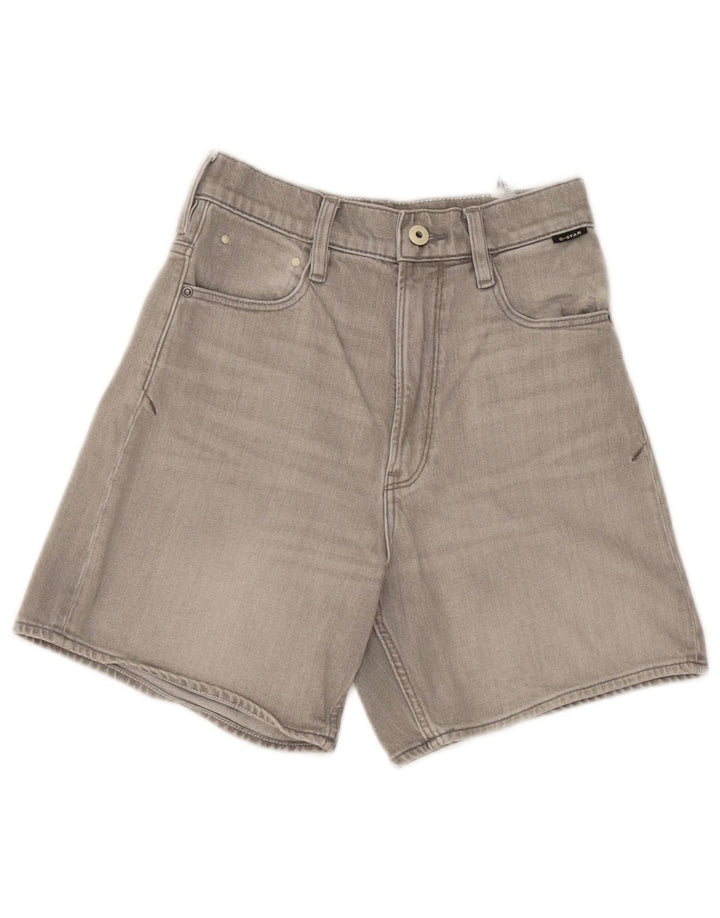Pantaloni scurți din denim G-Star pentru femei W28 bumbac gri mediu