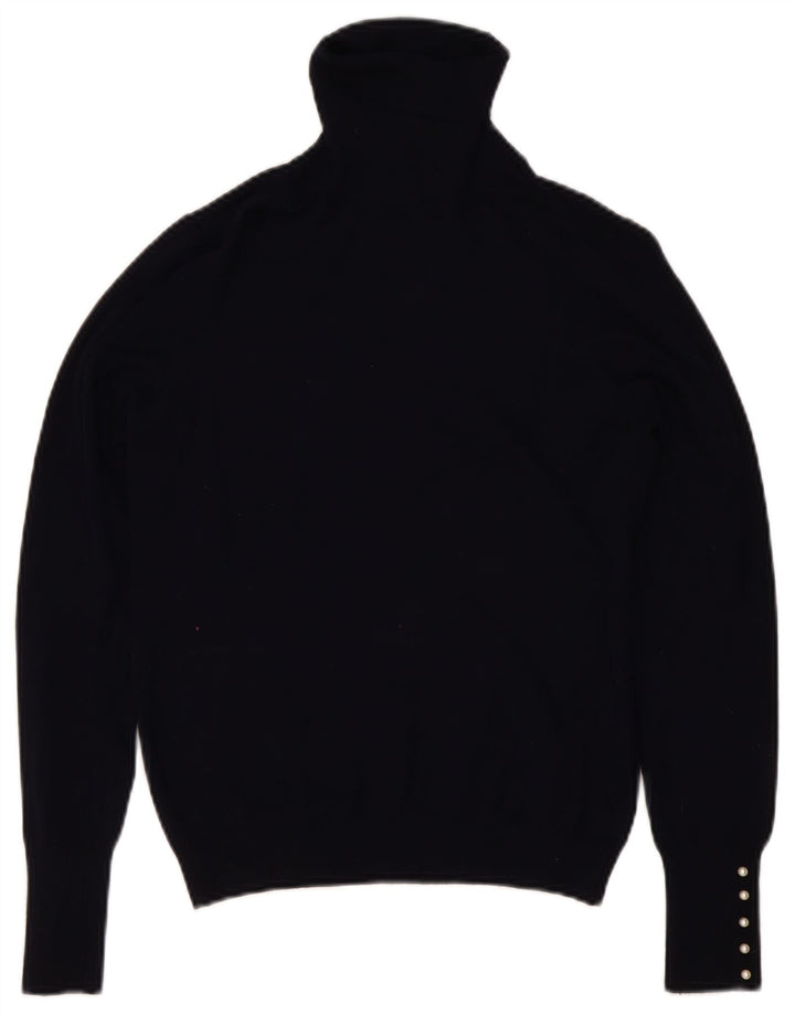 Pulover cu gât rulat Zara pentru femei UK 14 Mare bleumarin