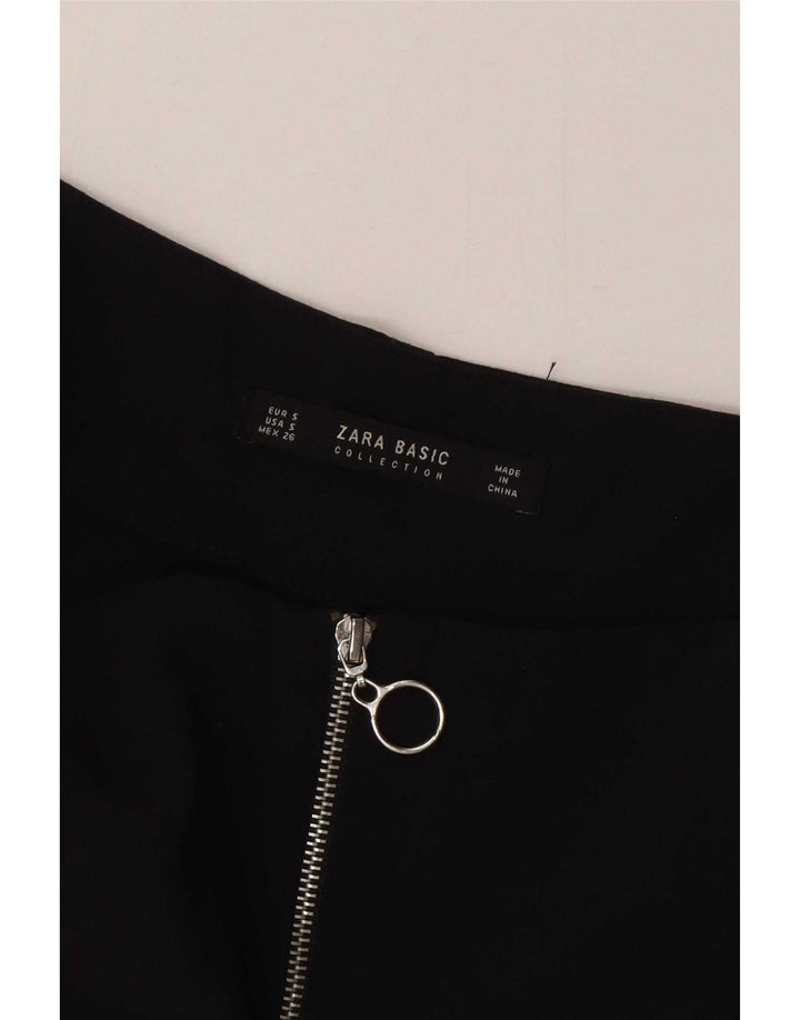 Pantaloni Capri Cullotes pentru Damă Zara Mici L26 L19 Mătase Neagră