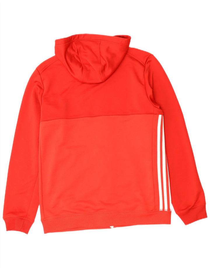 Pulover Adidas Climalite Zip pentru bărbați, poliester roșu mediu