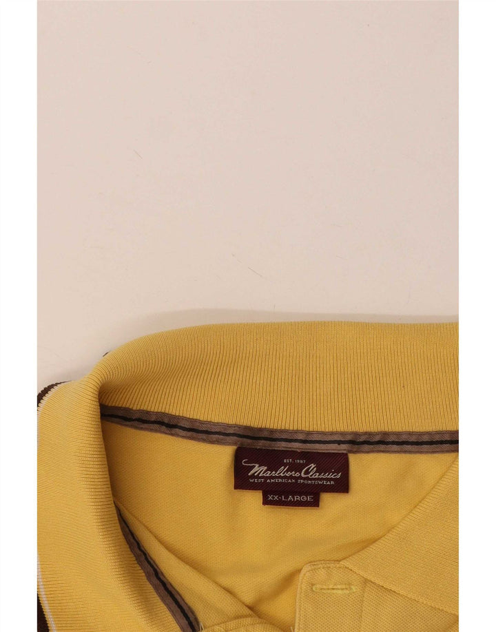 Tricou polo Marlboro Classics pentru bărbați, 2XL, cu dungi galbene