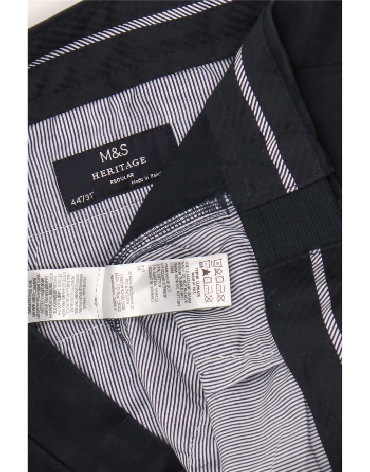 Pantaloni chino obișnuiți pentru bărbați de la Marks & Spencer Heritage L44 L31 bleumarin