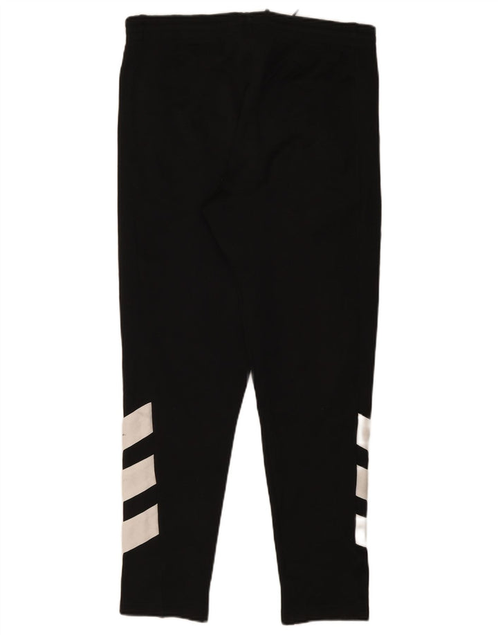 Pantaloni de trening grafic pentru bărbați Adidas, negru mediu, poliester bloc de culoare