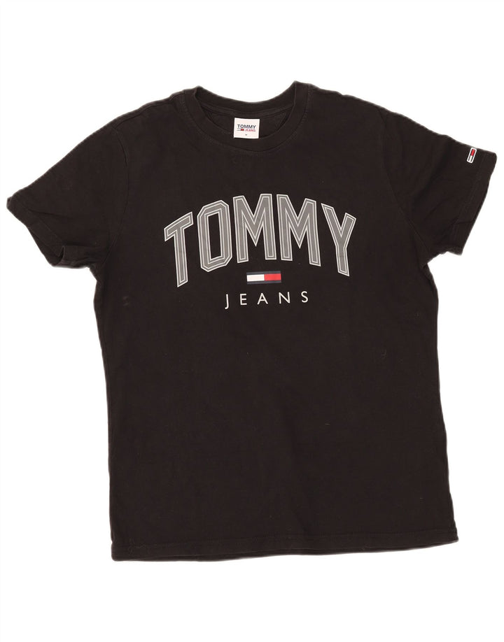 Tricou grafic Tommy Hilfiger pentru bărbați Top mediu negru