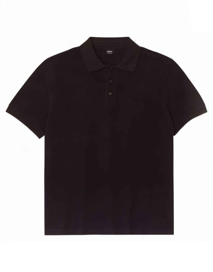 Cămașă polo pentru bărbați Hugo Boss mare din bumbac bleumarin
