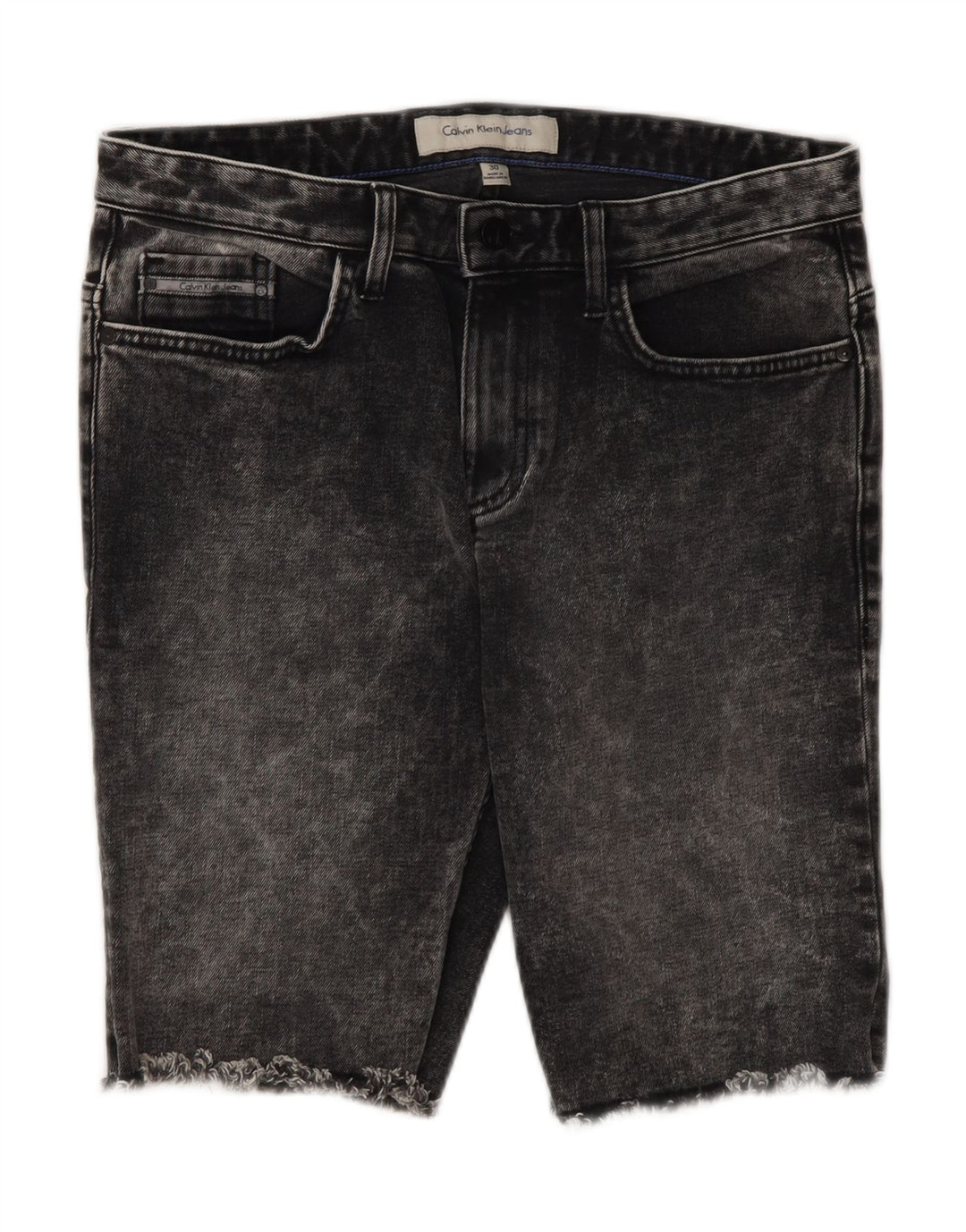 Pantaloni scurți din denim pentru bărbați Calvin Klein W30, bumbac gri mediu