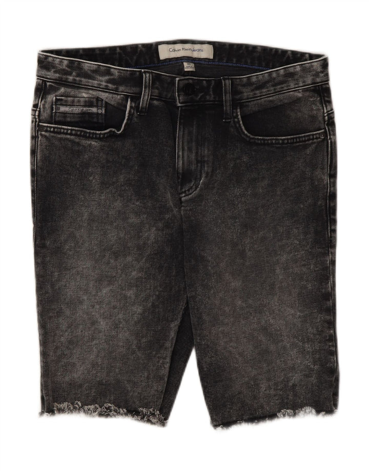 Pantaloni scurți din denim pentru bărbați Calvin Klein W30, bumbac gri mediu