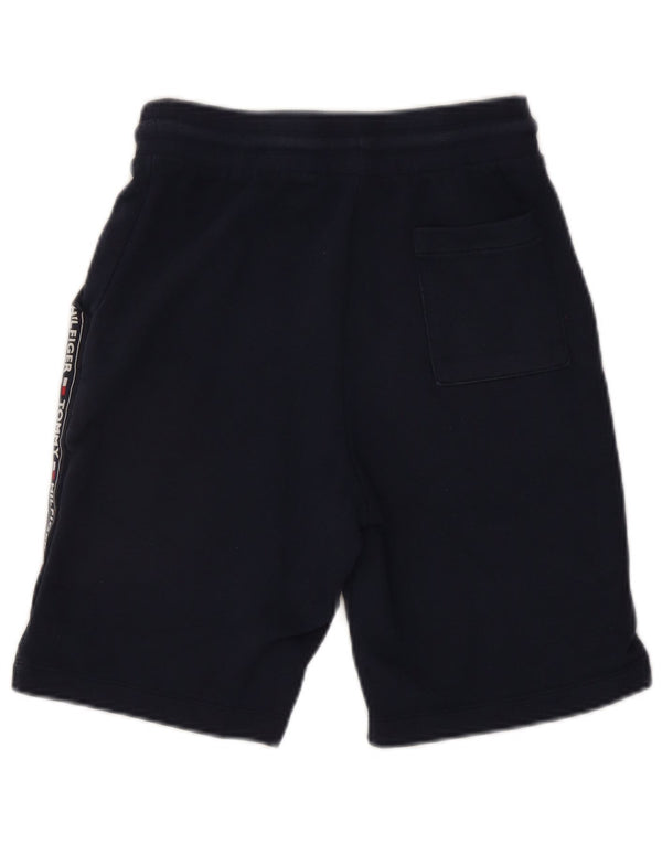 Pantaloni scurți de sport grafic Tommy Hilfiger pentru bărbați, bumbac, albastru bleumarin