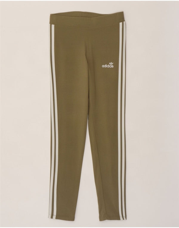 Leggings pentru femei Adidas UK 8 Small Kaki Bumbac