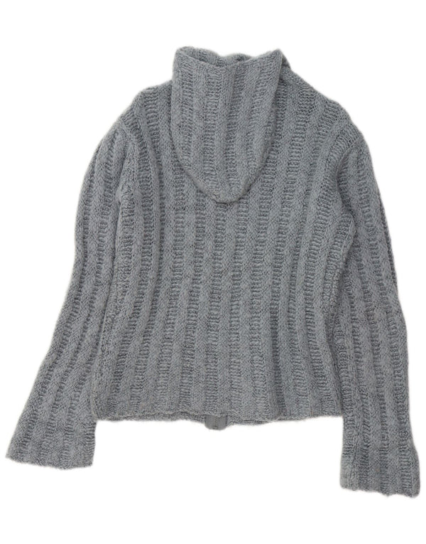 New Penny Pulover cardigan cu glugă pentru femei UK 16 Lână mare, gri