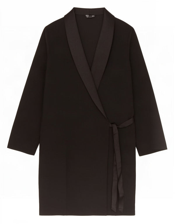 Topshop Rochie Wrap pentru femei UK 8 Small Negru Poliester