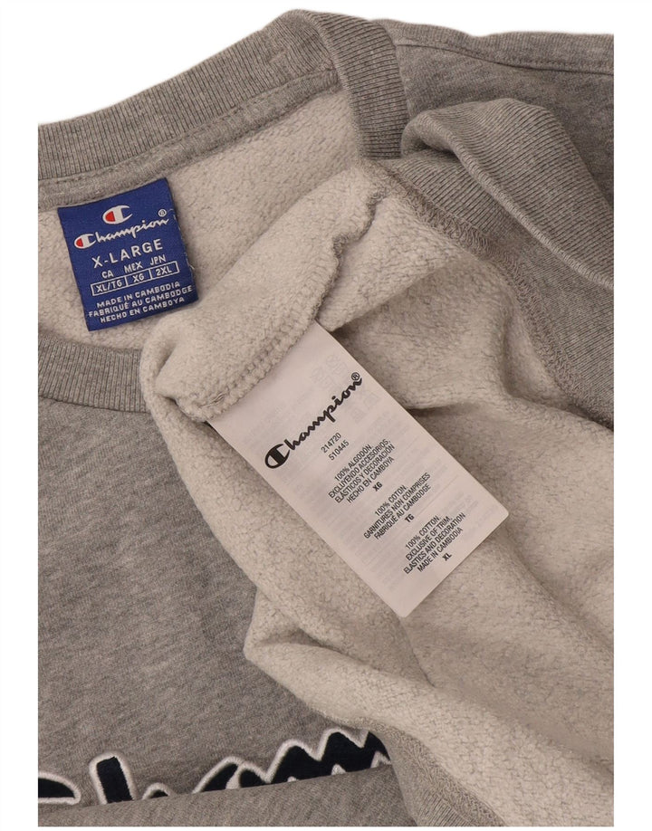Pulover grafic pentru bărbați Champion Pulover XL bumbac gri