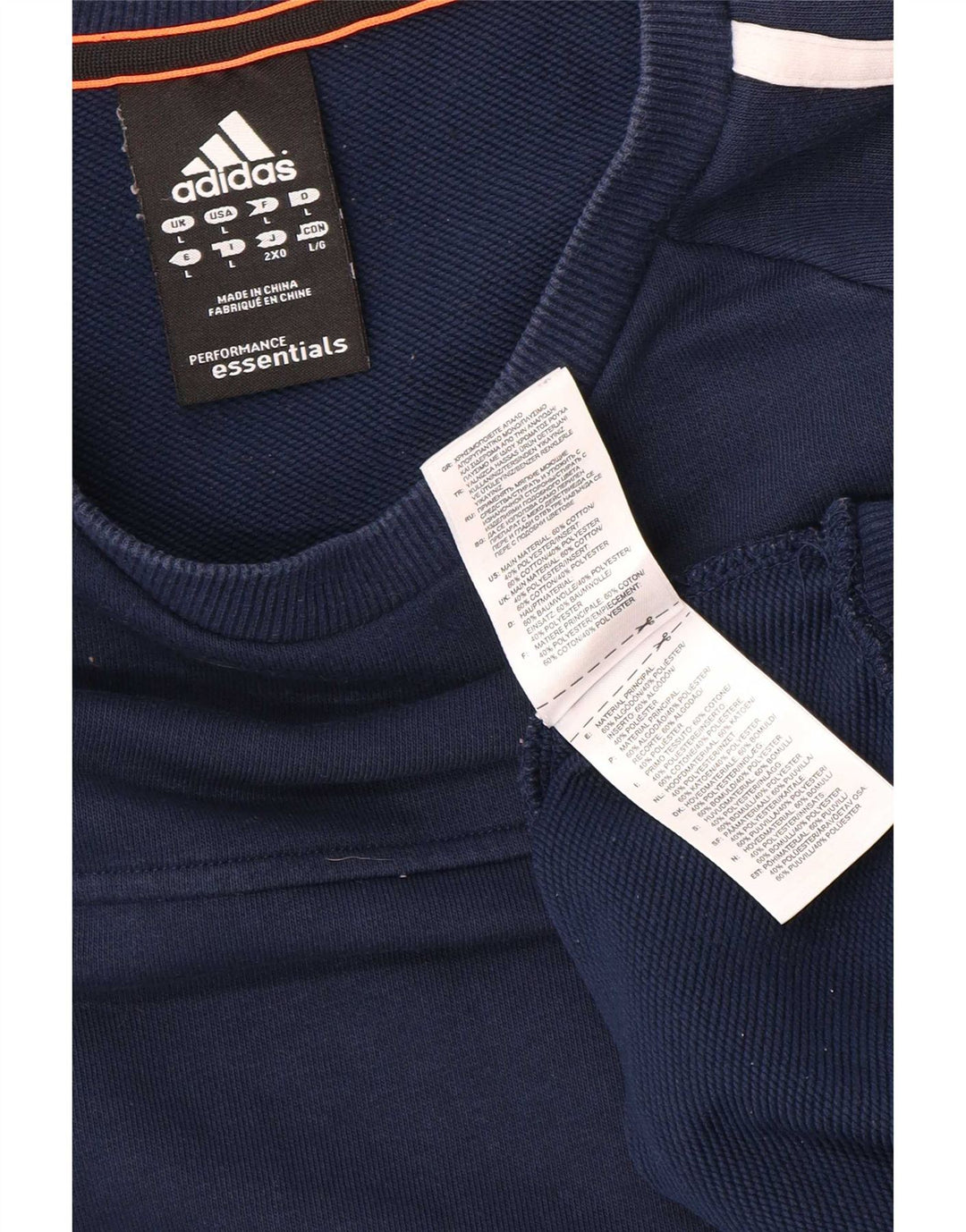 Hanorac pentru bărbați Adidas Climalite Jumper mare din bumbac bleumarin