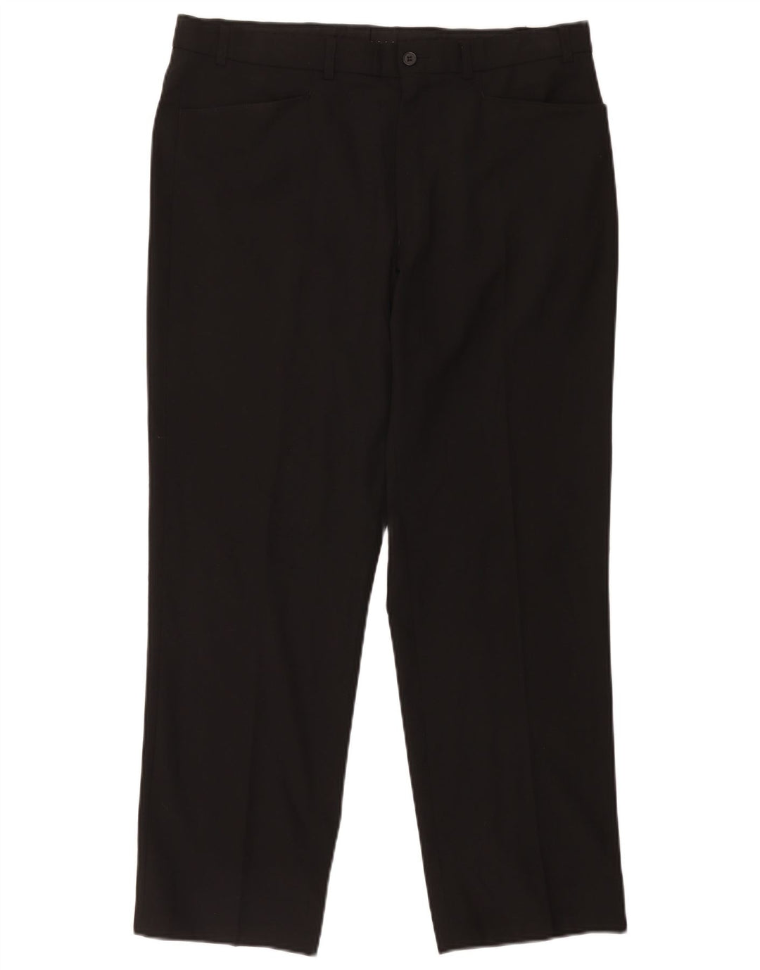 Pantaloni casual drepti pentru bărbați Marks & Spencer W36 L29 Poliester negru