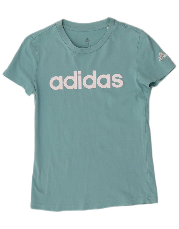 Tricou grafic Adidas pentru femei Top UK 4/6 XS Turcoaz
