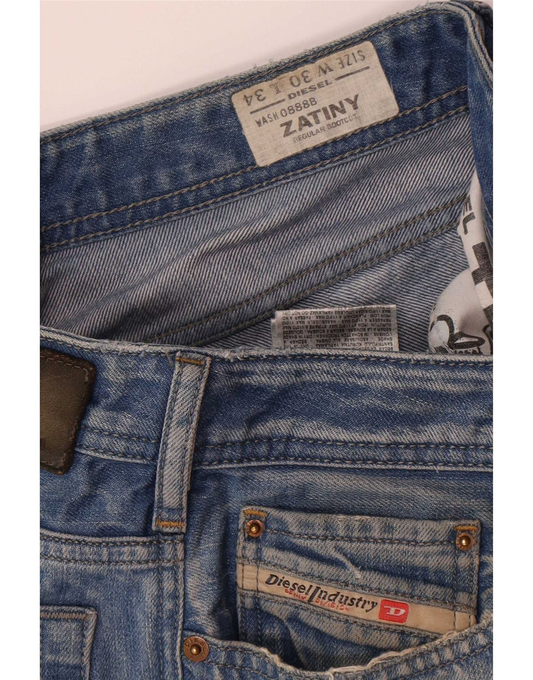 Blugi pentru bărbați Diesel Zatiny Regular Bootcut W30 L30 Bumbac albastru