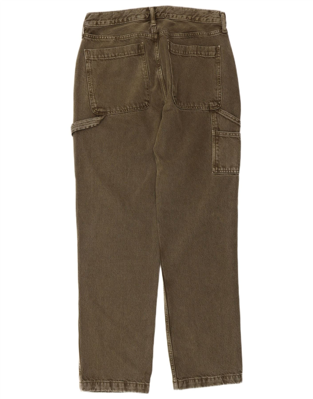 ABERCROMBIE & FITCH Pantaloni cargo largi pentru bărbați W32 L32 Kaki anii 90