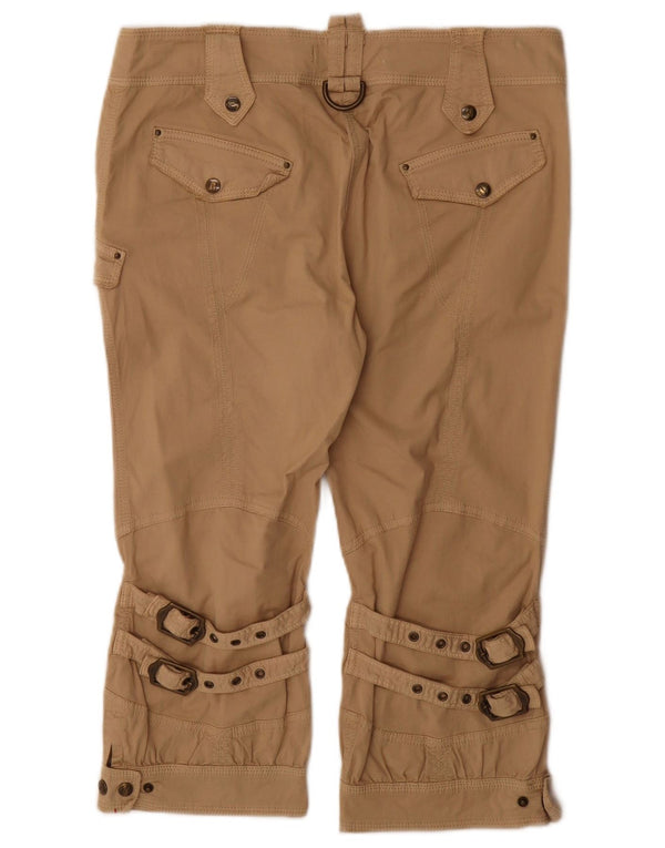 Pantaloni cargo cargo pentru femei JUST CAVALLI IT 44 Medium W30 Bej Bumbac