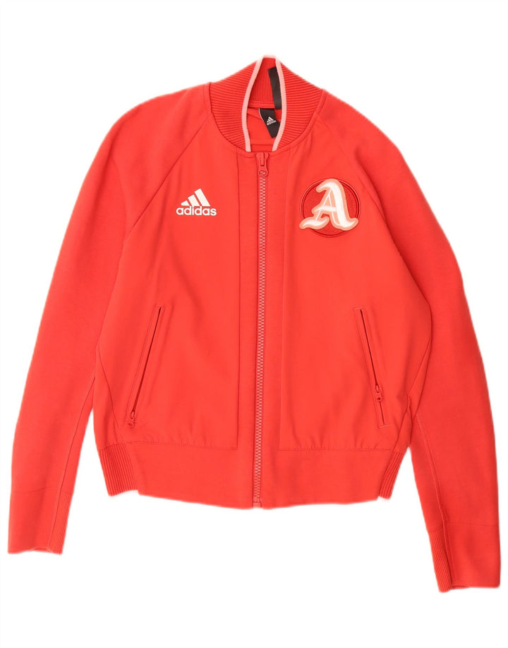 Jachetă de trening pentru femei ADIDAS Marea Britanie 8/10, nailon colorblock roșu mic