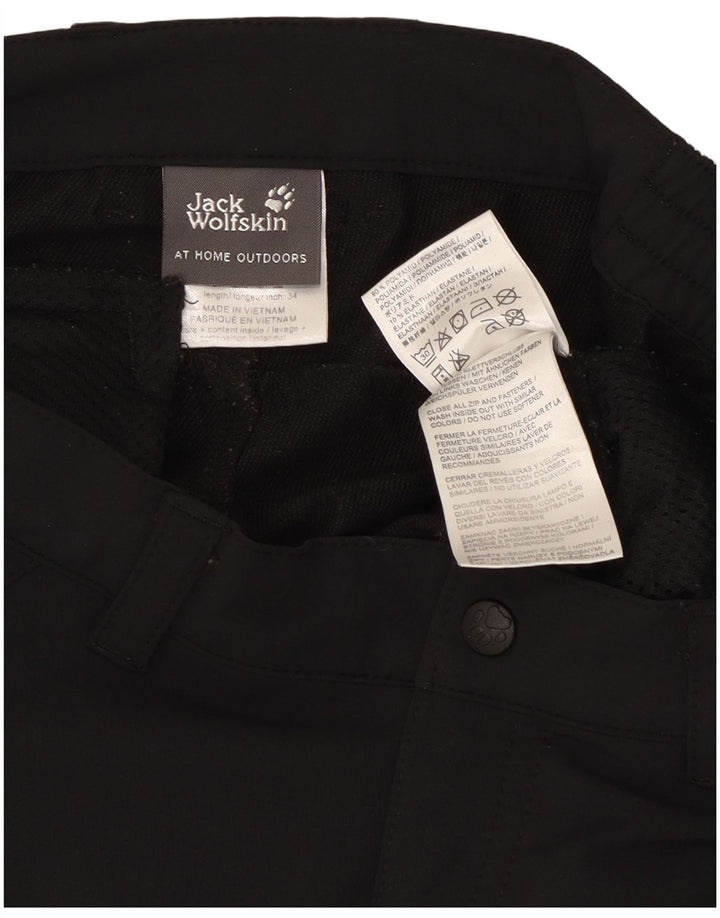 Jack Wolfskin Pantaloni cargo drepti pentru femei Mediu L30 L33 Poliester negru
