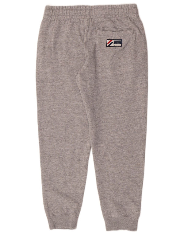 Pantaloni de antrenament grafic pentru bărbați Superdry Pantaloni de jogging, gri mediu pete