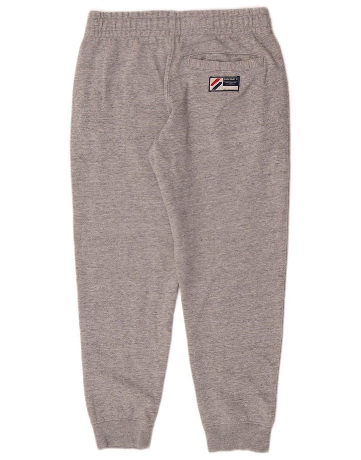 Pantaloni de antrenament grafic pentru bărbați Superdry Pantaloni de jogging, gri mediu pete