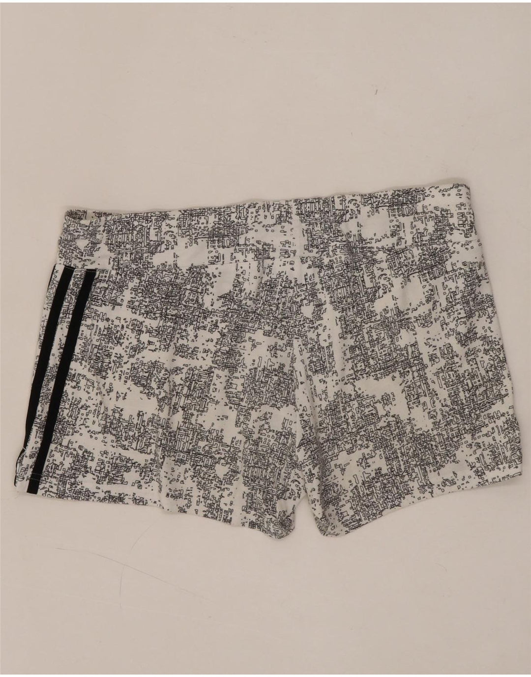 Pantaloni scurți sport pentru femei Climalite Abstract Pattern Adidas UK 12/14 Medium White