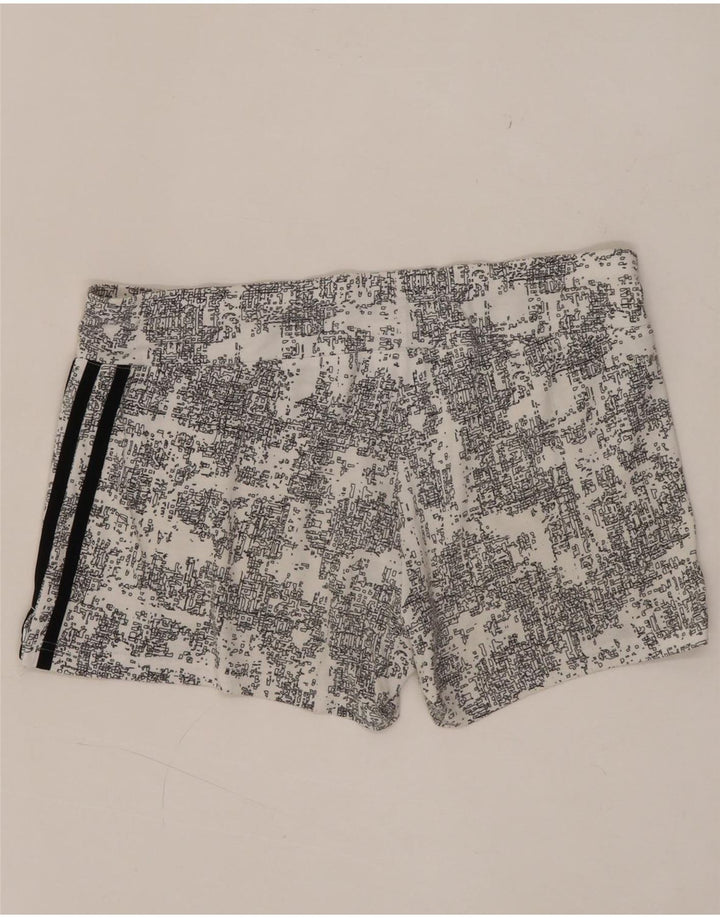 Pantaloni scurți sport pentru femei Climalite Abstract Pattern Adidas UK 12/14 Medium White