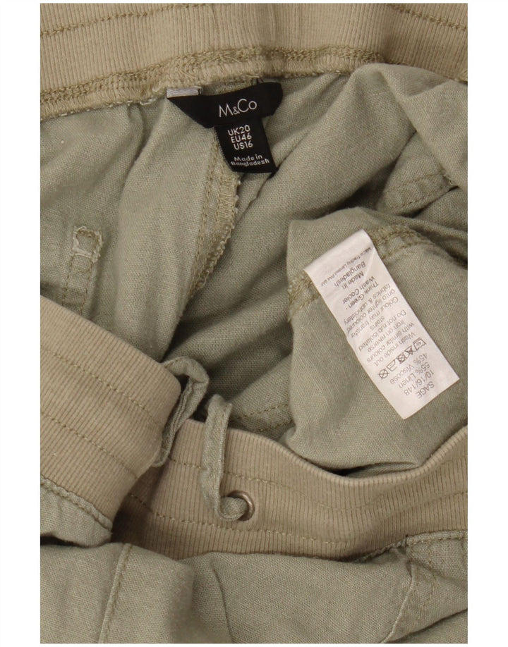 Pantaloni scurti casual pentru femei M&Co UK 20 2XL W38 Verde in