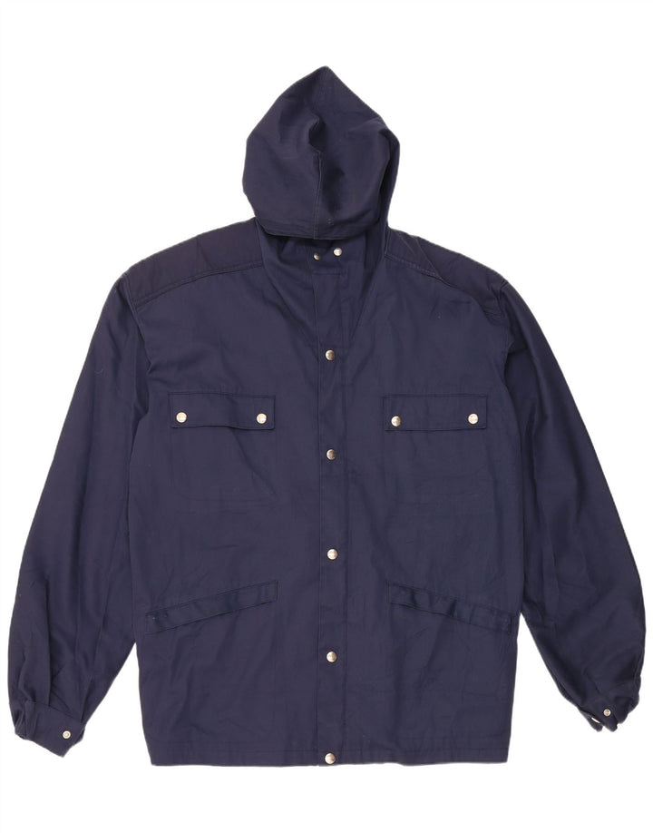 Jachetă vintage cu glugă pentru bărbați IT 54 2XL bleumarin