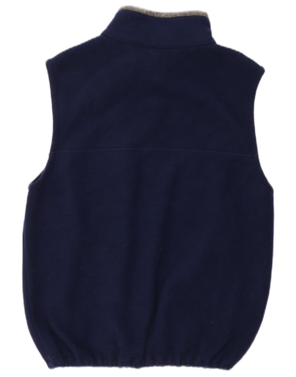 Vintage Mens Fleece Gilet UK 36 Small Bleumarin Poliester