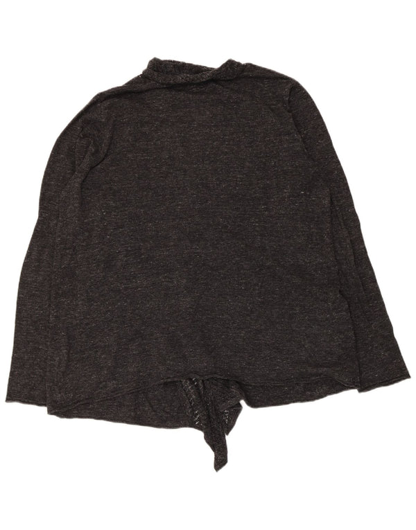 Pulover cardigan Fat Face pentru femei cu cravată în față UK 16 mare bumbac cu pete gri
