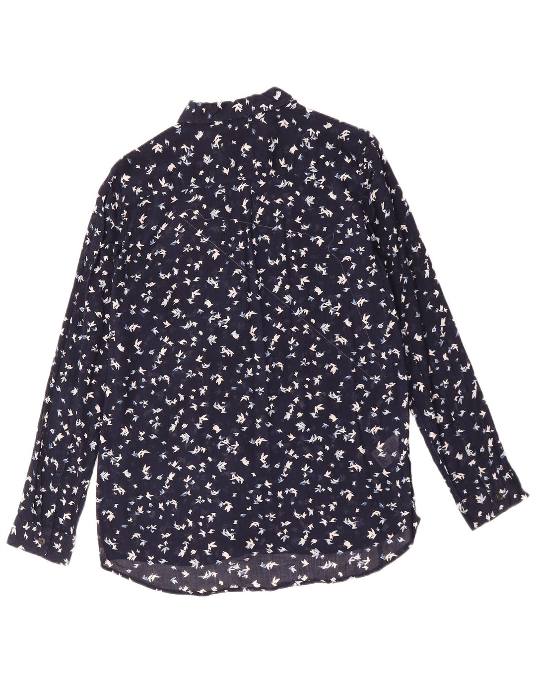 Cămașă pentru femei cu model abstract Eddie Bauer UK 16 mare, bumbac bleumarin
