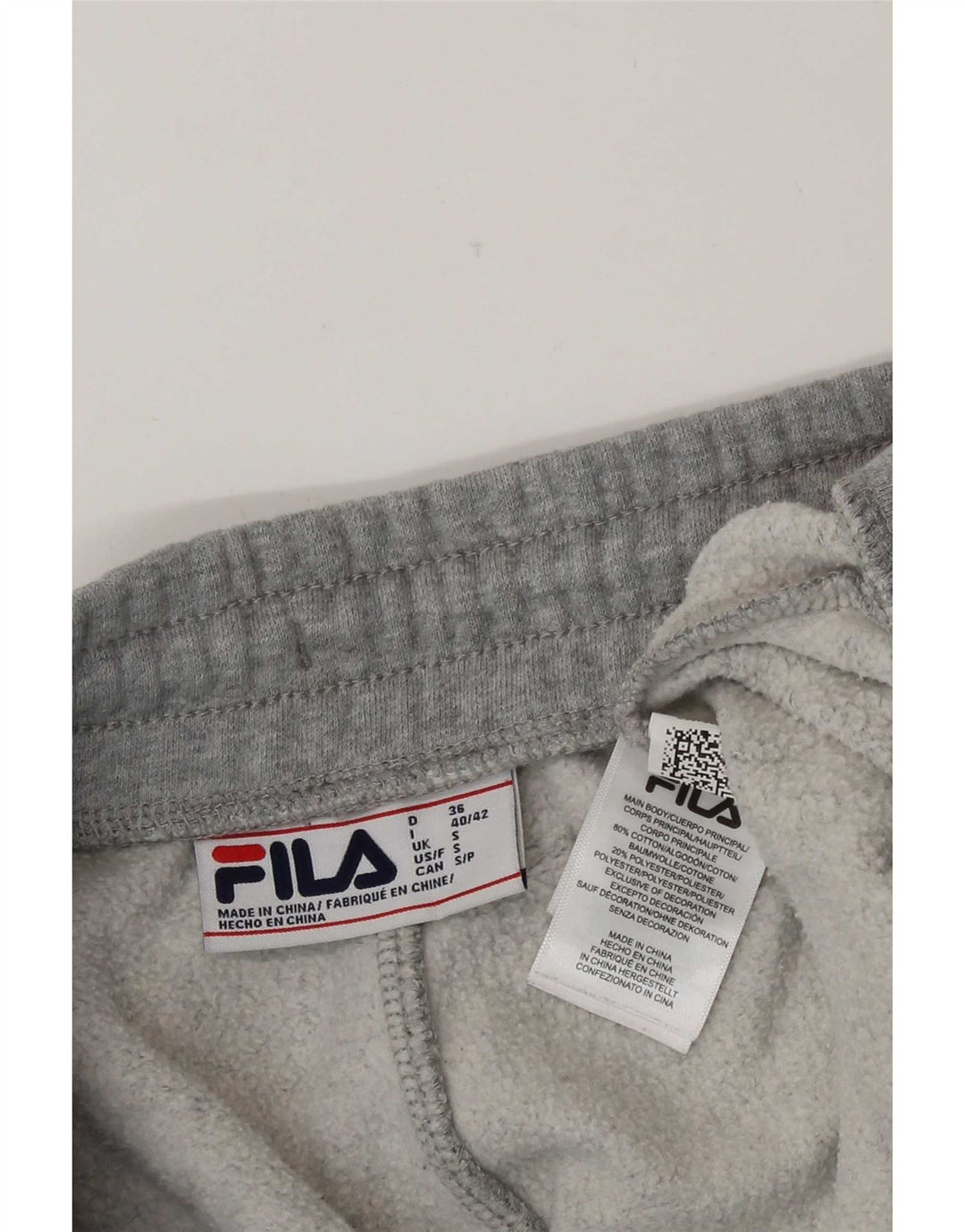 Pantaloni de trening Fila Bărbați Joggeri Mici Bumbac Gri
