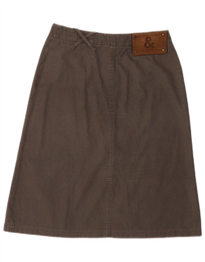 Fustă A-Line pentru femei Dolce & Gabbana IT 42 Medium W28 Kaki Bumbac