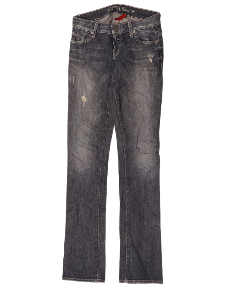 Blugi slim pentru femei Guess Distressed W24 L34 Bumbac albastru