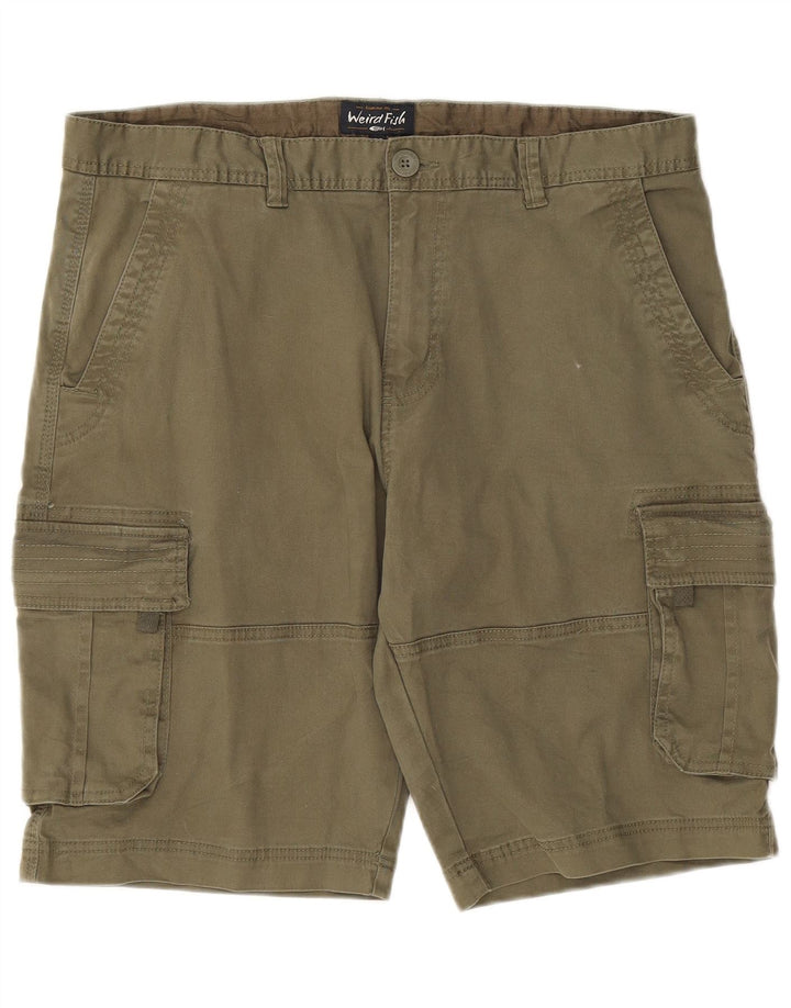 Pantaloni scurți cargo pentru bărbați Weird Fish W38 XL din bumbac kaki