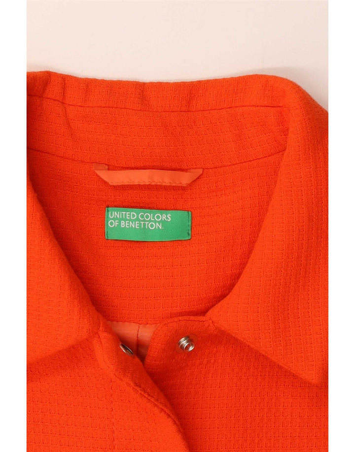 Pardesiu pentru femei Benetton cu mâneci 3/4 UK 8 Small Red