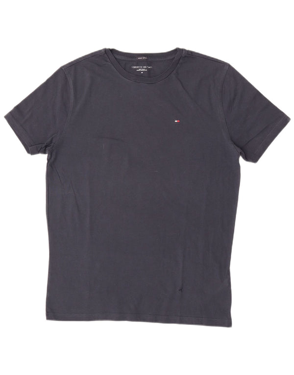 Tricou pentru bărbați Tommy Hilfiger Top mediu din bumbac bleumarin