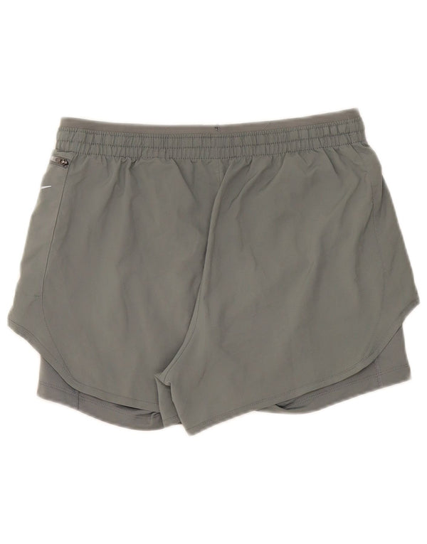Pantaloni scurți sport Nike Dri Fit pentru femei UK 14 Medium Gri Poliester