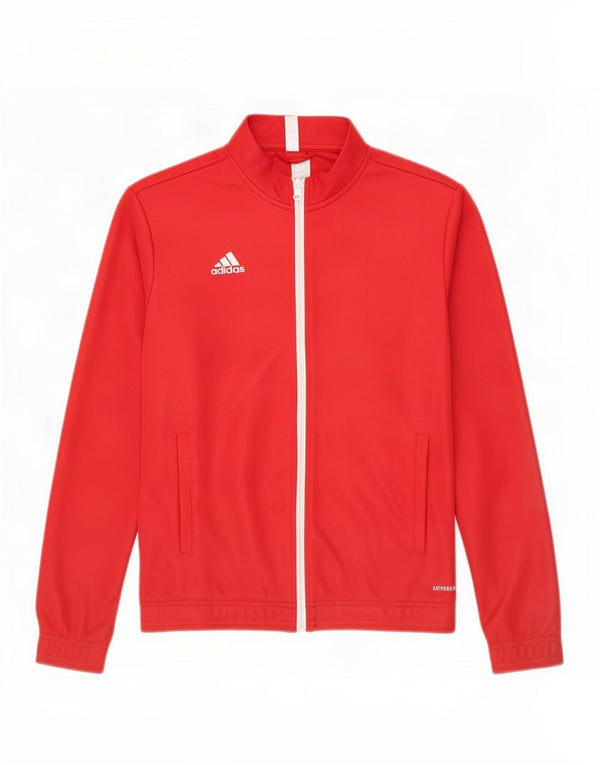 Jachetă de top pentru trening Adidas Aeroready pentru femei UK 12/14 Poliester roșu mediu