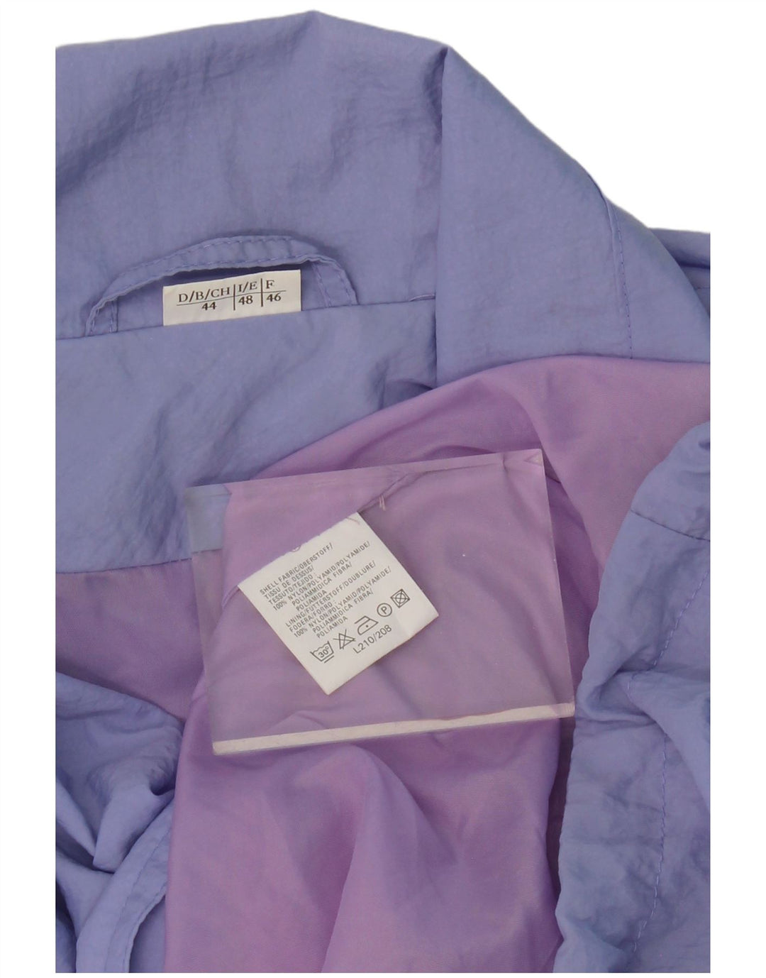 VINTAGE Womens Oversized Raincoat EU 46 XL Purple Nylon