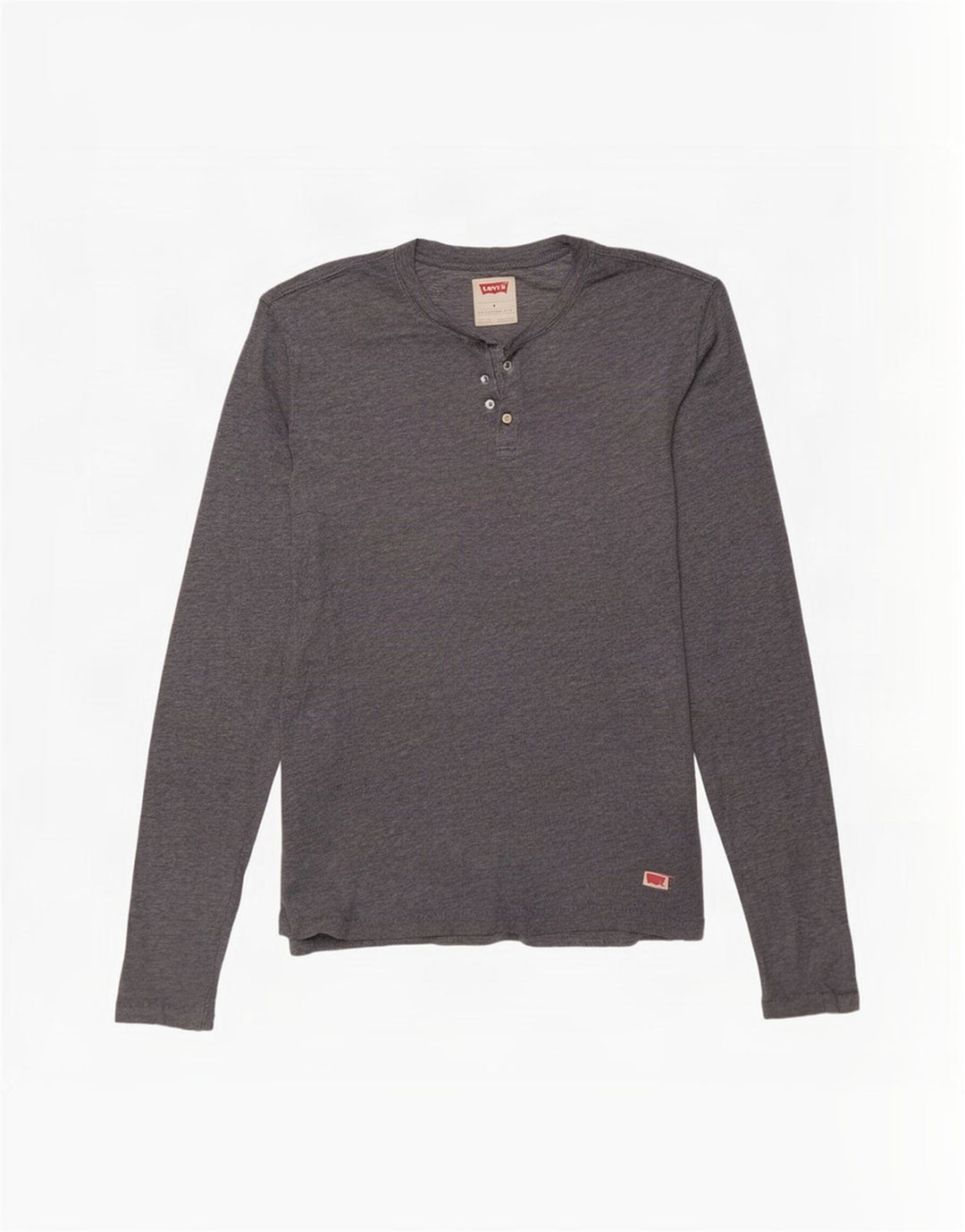 Tricou Levi's pentru bărbați, cu mânecă lungă, gri mediu, bumbac