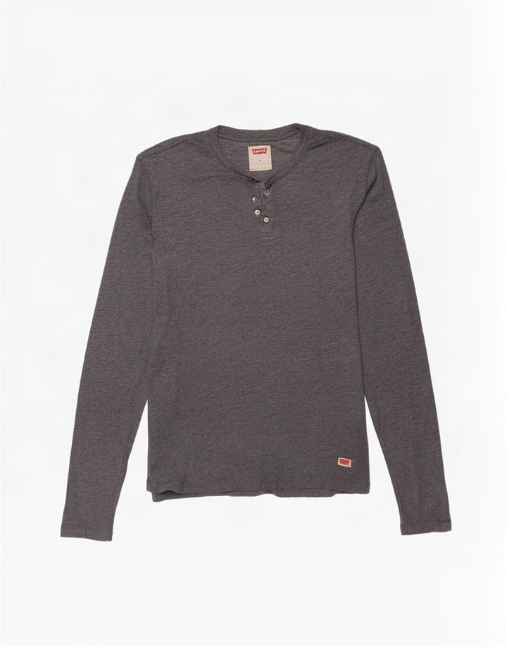 Tricou Levi's pentru bărbați, cu mânecă lungă, gri mediu, bumbac