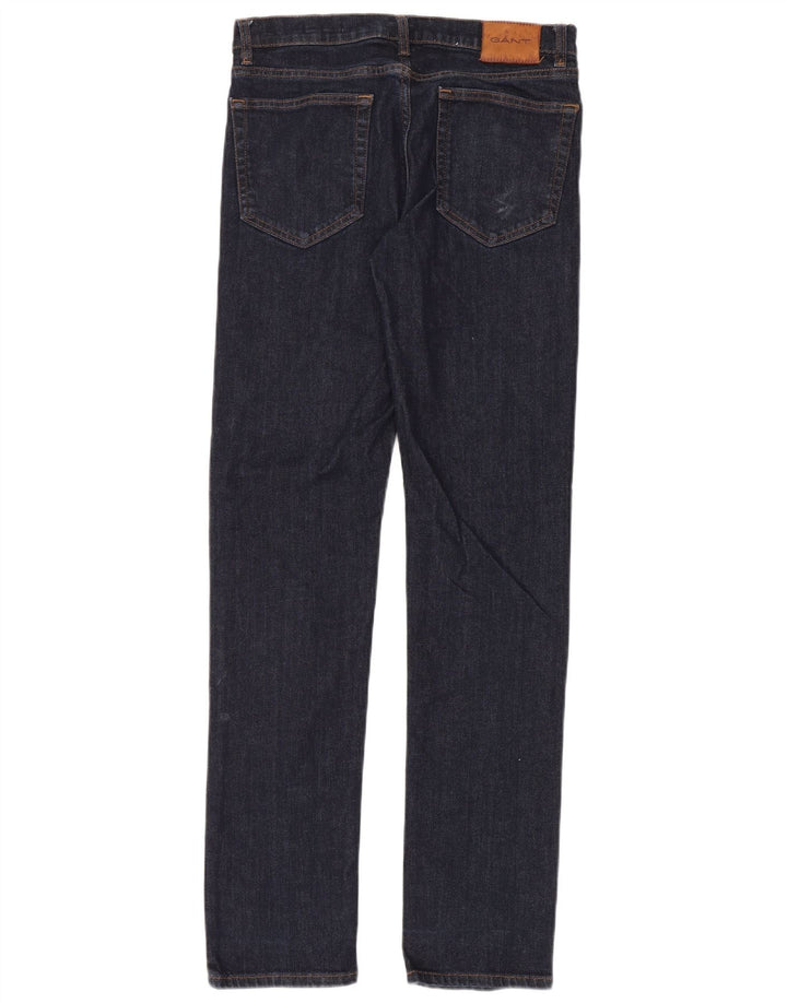 Blugi drepti Gant pentru bărbați, cu ajustare normală, L32 L34, bumbac bleumarin