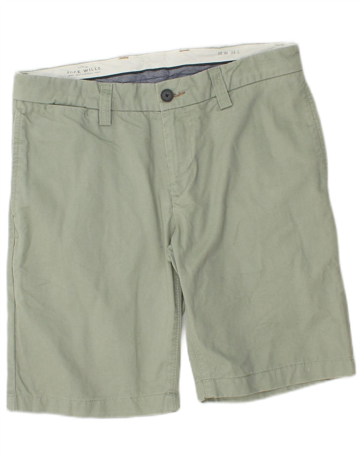 Pantaloni scurți chino Jack Wills pentru bărbați W30, bumbac verde mediu