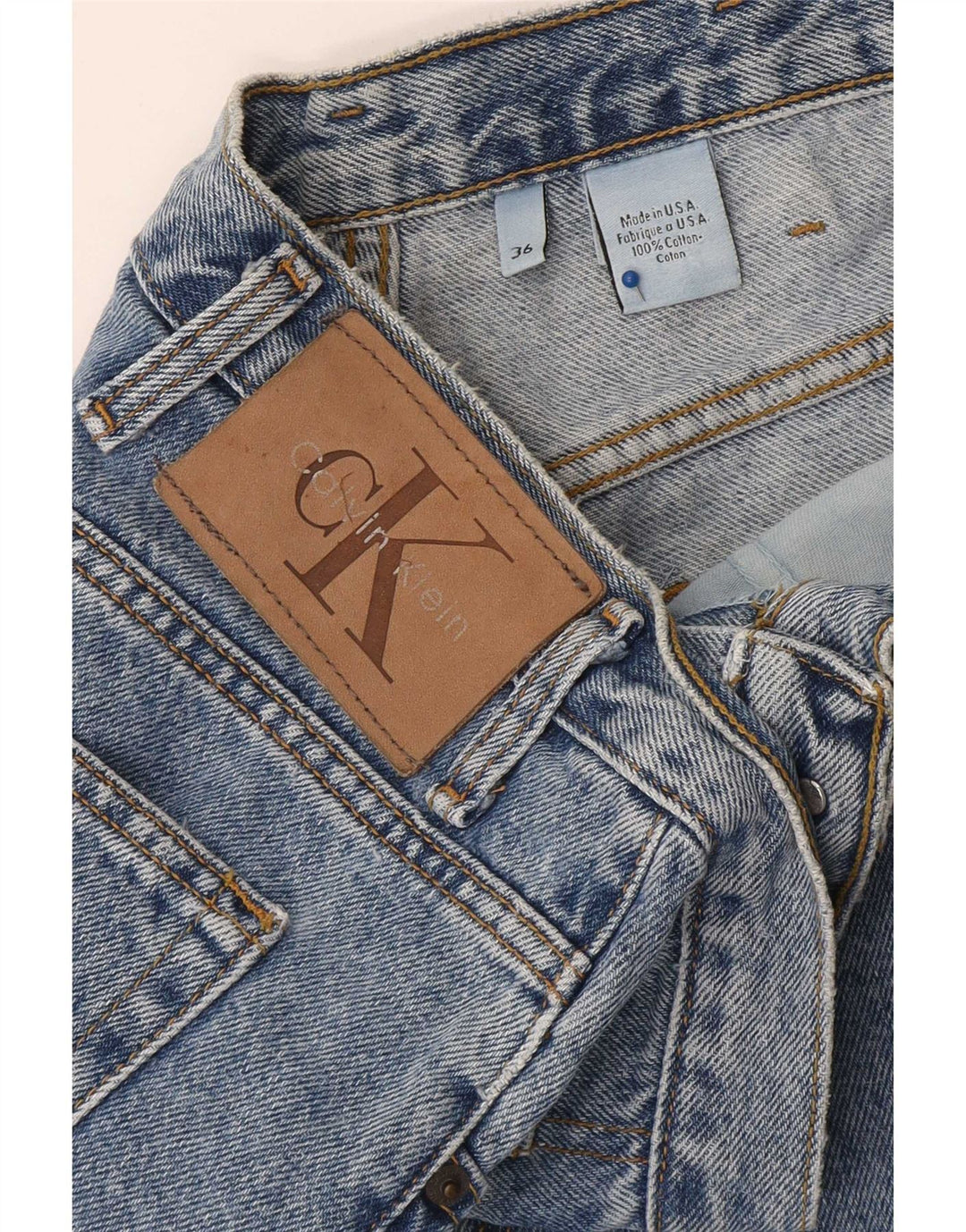 Pantaloni scurți din denim pentru bărbați Calvin Klein W36, mare, albastru, bumbac